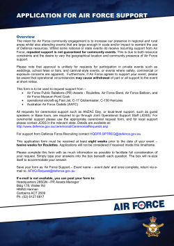 Application For Air Force Support form
