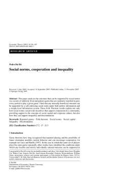 Social norms, cooperation and inequality