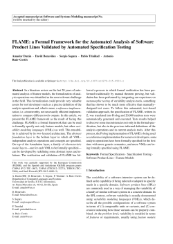 FLAME: a Formal Framework for the Automated Analysis of