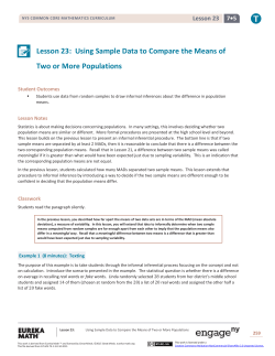 Grade 7 Mathematics Module 5, Topic D, Lesson 23