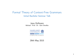 Formal Theory of Context-Free Grammars