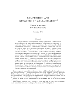 Competition and Networks of Collaboration