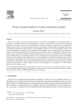 Event oriented analysis of series structural systems