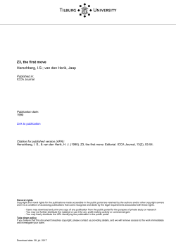 Tilburg University Z3, the first move Herschberg, IS