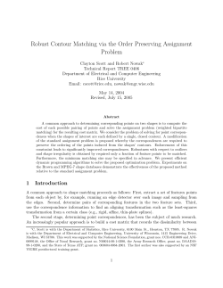 Robust Contour Matching via the Order Preserving Assignment