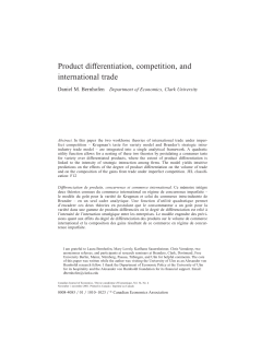 Product differentiation, competition, and international trade