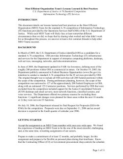 Public/Private Sector Competition for Information Technology (IT