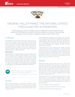 organic valley makes the natural choice for cloud fax