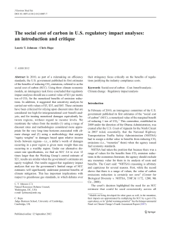 The social cost of carbon in U.S. regulatory impact analyses: an