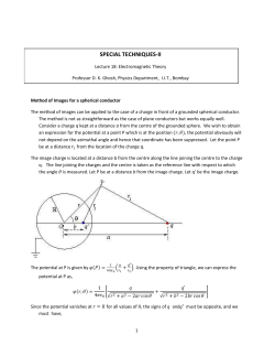 SPECIAL TECHNIQUES-II Lecture 18: Electromagnetic Theory