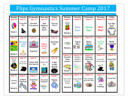 Flips Summer Camp 2017