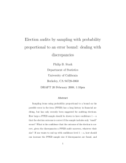 Election audits by sampling with probability proportional to an error