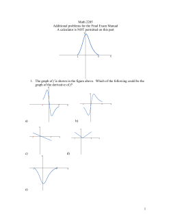 Additional Sample Final Problems for MTH 2205