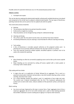 Possible actions for pavement distresses occur on the proposed