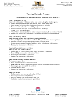 Throwing Program for Proper Mechanics