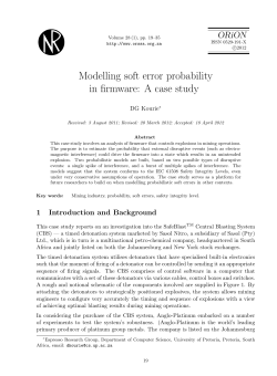 Modelling soft error probability in firmware: A case study