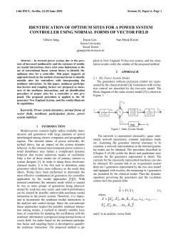 identification of optimum sites for a power system controller