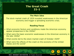 The Stock Market Crashes