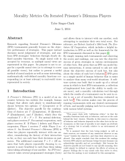 Morality Metrics On Iterated Prisoner`s Dilemma Players