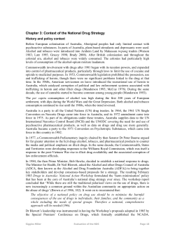 Chapter 3: Context of the National Drug Strategy