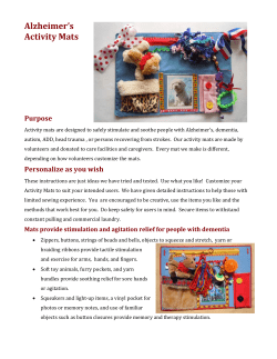 Alzheimer`s Activity Mats