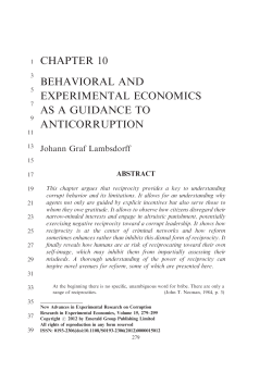 chapter 10 behavioral and experimental economics as a guidance