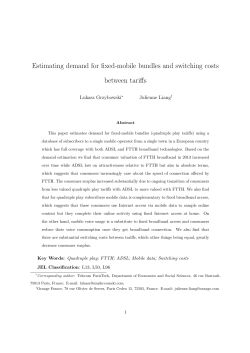 Estimating demand for fixed-mobile bundles and switching costs