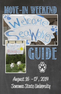 Move-in weekend - Sonoma State University