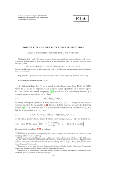 BOUNDS FOR AN OPERATOR CONCAVE FUNCTION∗ 1