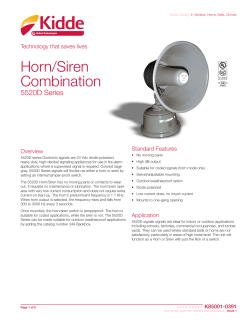 Data Sheet K85001-0391 - Horn