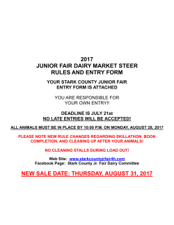 2017 junior fair dairy market steer rules and entry form new sale date