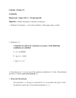 Calculus Notes 2