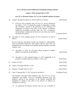 NCAA Division I Bowl Subdivision Football Recruiting