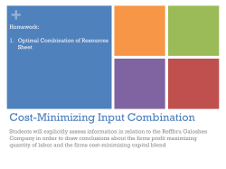 Cost-Minimizing Input Combination