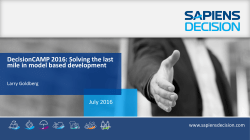 Implementing Change in the Enterprise with Sapiens DECISION