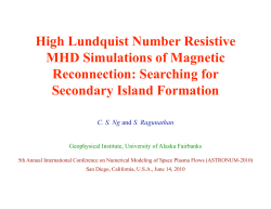 High Lundquist Number Resistive MHD Simulations of Magnetic