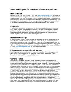 Swarovski Crystal Etch-A-Sketch Sweepstakes Rules