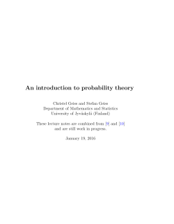 An introduction to probability theory