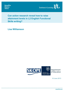 Can action research reveal how to raise attainment levels in L2