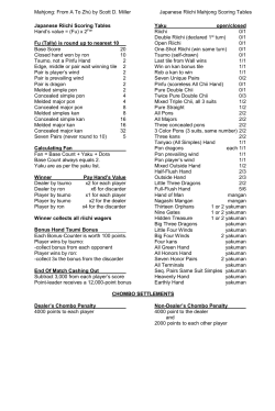 Japanese riichi scoring tables by clicking here.