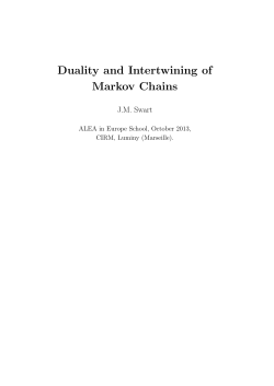 Duality and Intertwining of Markov Chains
