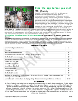 Find the spy before you die!