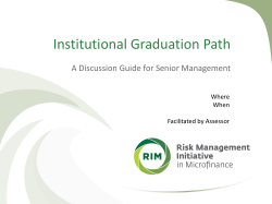 2014 * 2018 Strategic Plan - Risk management Initiative in