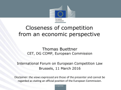 Closeness of competition from an economic perspective