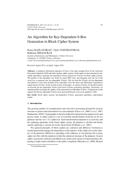 An Algorithm for Key-Dependent S-Box Generation in Block Cipher