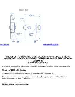APPOINTENTS WESTERN REGION REFEREES