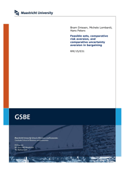Bram Driesen, Michele Lombardi, Hans Peters Feasible sets