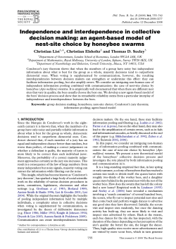 Independence and interdependence in collective decision making