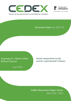 CeDEx Discussion Paper Series