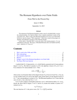 The p Riemann Hypothesis